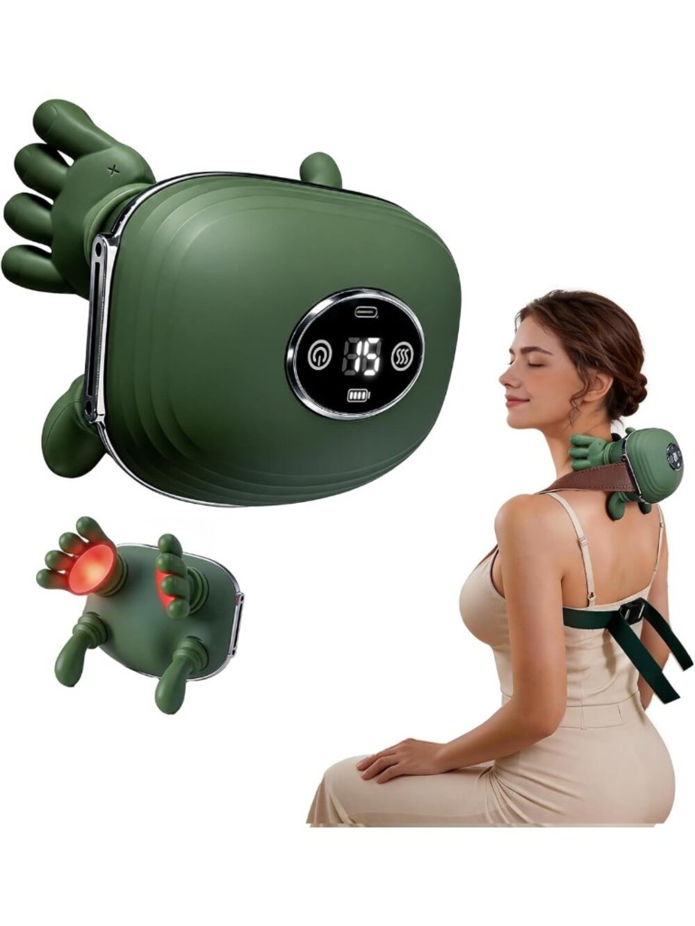 Cordless Neck & Shoulder Massager with Heat | Relaxation & Pain Relief Device